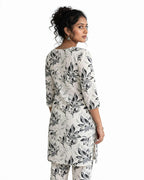 Black & Grey Floral Printed Co-ord Set