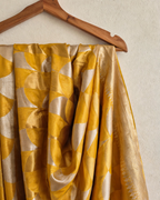 Soft Marigold Yellow Semi Silk Saree